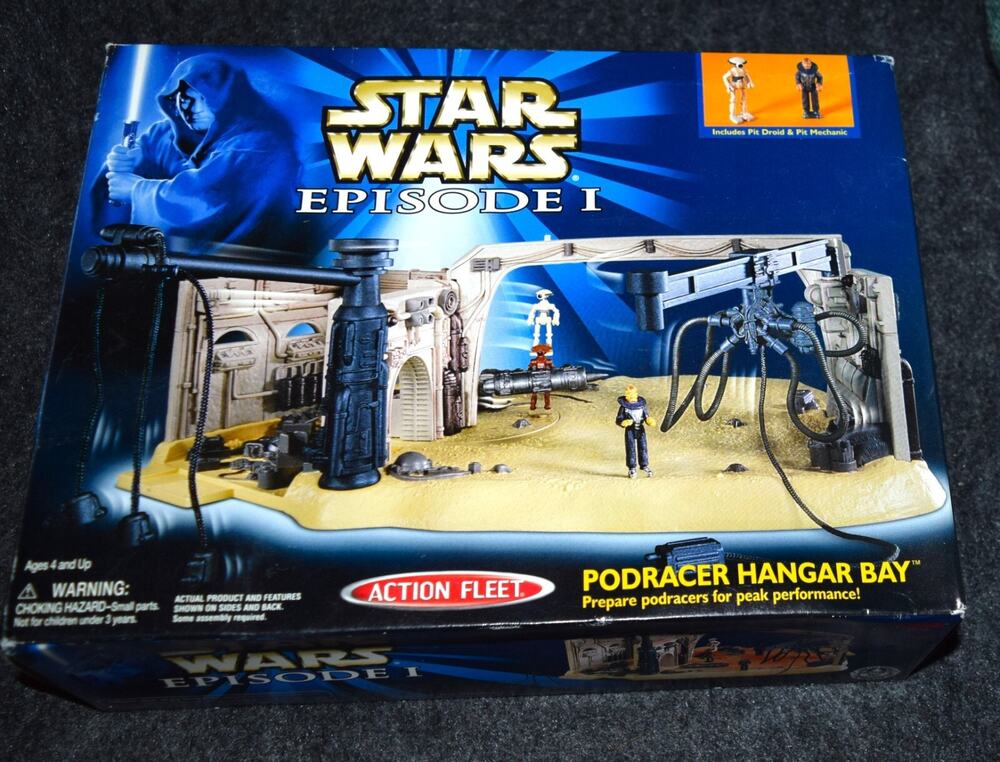 Star Wars Micro Machines Action Fleet Podracer Hangar Bay, Galoob 1999 NIB